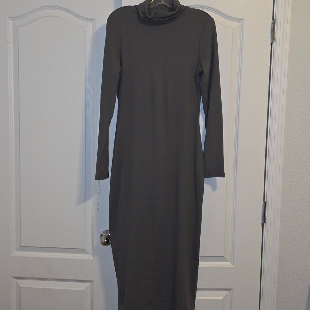 Womens maxi stretch turtle neck dress.  New